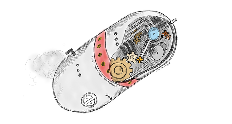 Steampunk smart pill